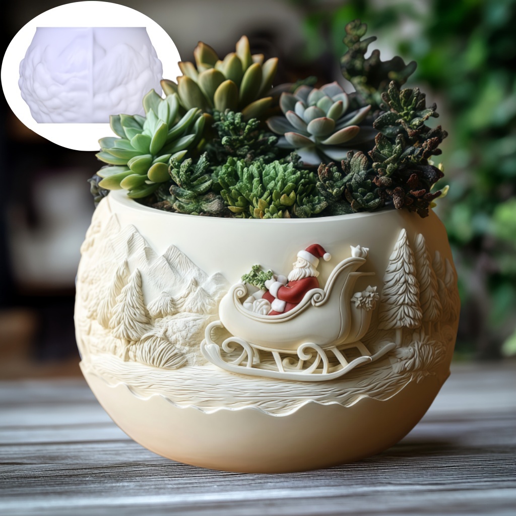 Echeveria Succulent - Forma silikonowa do świec, doniczek na